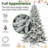 SEVOBAL 7ft Flocked Christmas Tree Realistic Snowy Hinged Tree Metal Stand Full Artificial Xmas Tree Holiday Decoration, White, 105.4"*33"*105.4" - 3 of 4