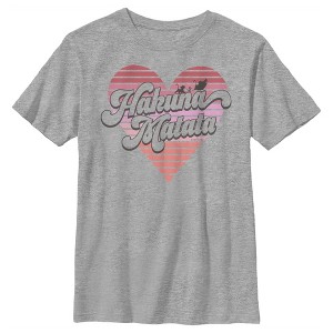 Boy's Lion King Hakuna Matata Stripe Heart T-Shirt - 1 of 4