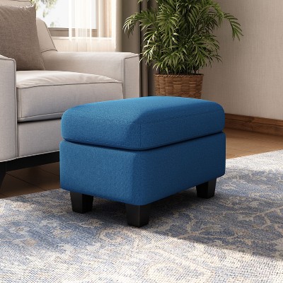 CAVINAS Ottoman Foot Rest, Ottoman Bed with Cushions, Birch Legs Footrest Ottoman for Bedroom, Living Room