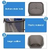 LunaLulinlk Toothbrush Holder with Drain Hole, 2 Slots Toothbrush Holder Wall-Mounted Dry & Wet Separation Toothbrush Storage Rack (Black) - 4 of 4