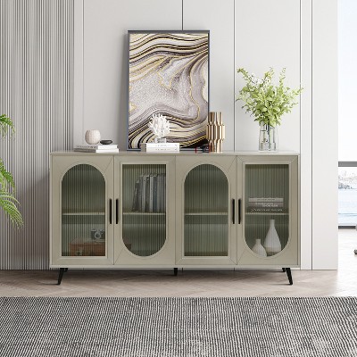 VYNXARIA Vintage Elegance Storage Cabinet with Adjustable Shelves