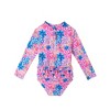 Andy & Evan   Floral Print Infant Rashguard w/Hat - 3 of 4