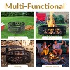Sunnydaze Outdoor Heavy-Duty Steel Portable Large Round Four Star Cut Out Fire Pit Ring - 36" - Black - 3 of 4