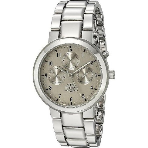 Gino Franco Men's Round Stainless Steel Multi-Function Bracelet Watch - image 1 of 2