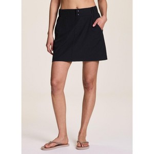 RBX Active Women's Tennis Golf Skirt with Built-In Shorts and Snap Button Waistband - 1 of 4