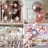PartyWoo Foil Balloons Rose Gold Giant 4D 22 Inch 6 pcs - 3 of 4
