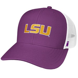Louisiana State University Team Logo Cotton Twill Trucker Cap Purple OS - 1 of 4