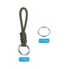 Unique Bargains Braided Wrist Strap Key Whistle Wallet Badge Lanyards 4" with Spring O Ring - 3 of 4