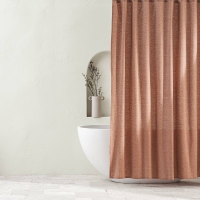 shower with curtain