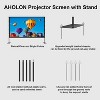 Outdoor Projector Screen with Stand - 120 inch Portable Projector Screens Indoor Outdoor Projector Screen 16:9 4K - 4 of 4