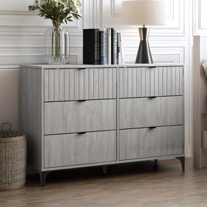 Galano Zaffy 6 Drawer Dresser (Interlock) - Dusty Grey Oak - 1 of 4