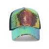 Alilang Glitter Mesh Trucker Hat with Ponytail Slot and Adjustable Strap - 2 of 4