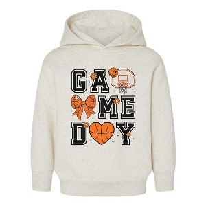 The Juniper Shop Basketball Game Day Coquette Toddler Graphic Hoodie - 1 of 3