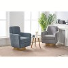 360 degree rotation armchair cotton linen skin friendly fabric ergonomic design living room chair - 3 of 4