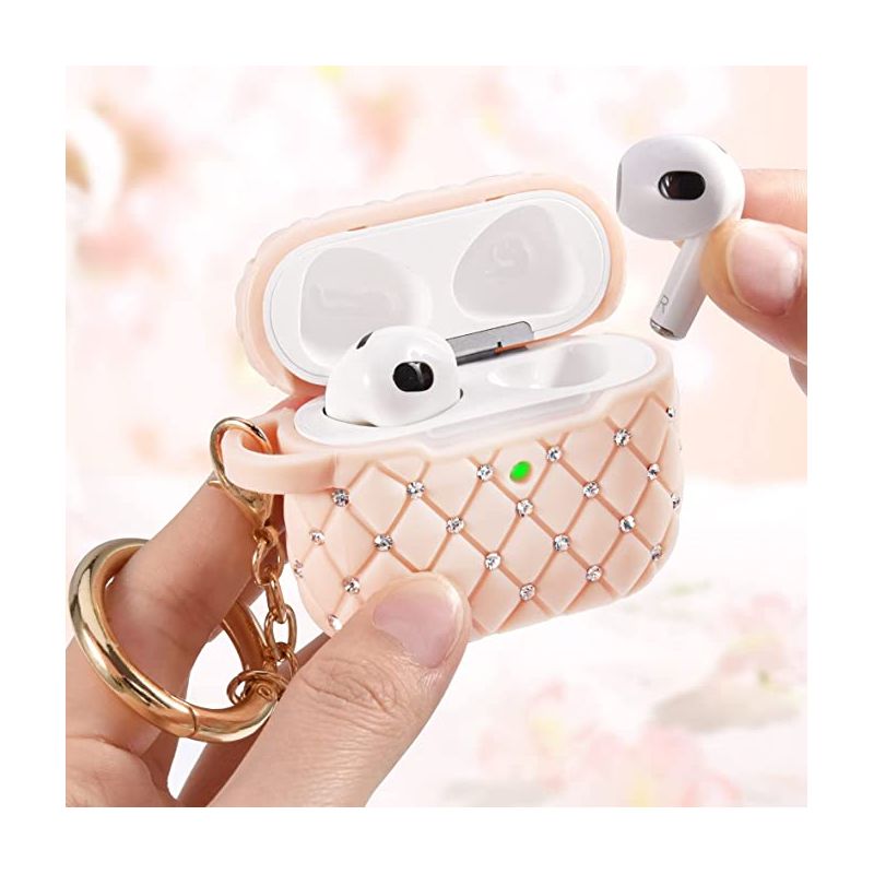 Worryfree Gadgets Case Compatible with AirPods 3 Case Generation 3 Bling Rhinestone Cover for Women Girls TPU Protective Shockproof Case, 3 of 8