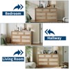 7 Drawer Dresser for Bedroom, Rattan Chest of Drawers with Gold Handle, 52"W Storage Dressers Organizer, Entryway Console Table - 3 of 4