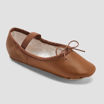 tan ballet slippers