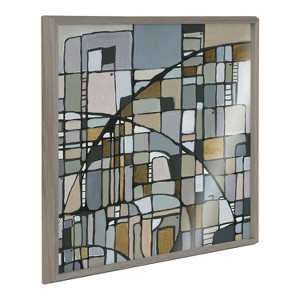 Kate and Laurel Blake Deco Nadeau Framed Printed Acrylic by Leah Nadeau, 24x24, Gray - 1 of 4