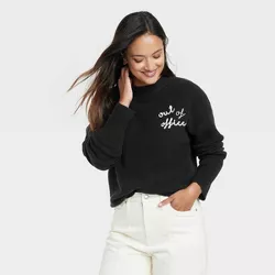 Women's Crewneck Slogan Sweater - A New Day™