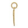 Black Bow Jewelry 14k Yellow Gold, Grace Collection, Satin Heart Initial V Pendant, 15mm - 2 of 4