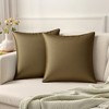 Unique Bargains Velvet Modern Solid Couch Sofa Home Decorative Pillow Covers 2 Pcs - 2 of 4