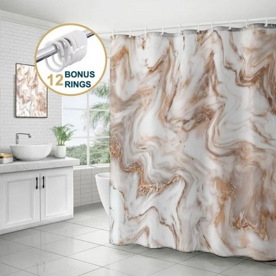 LunaLulinlk Shower Curtain with Hooks – Heavy-Duty Mold/Mildew-Resistant