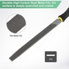 Unique Bargains Flat Metal File High Carbon Steel PVC Grip Handle Hand Files W PVC Grip - 2 of 4