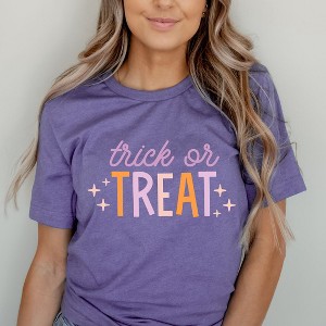 Simply Sage Market Women's Trick Or Treat Colorful Short Sleeve Graphic Tee - 1 of 4