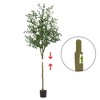 Simulation Tree, Artificial Olive Tree Ornaments, Fake Potted Olive Tree For Modern Home Office Living Room Floor Decor, 5FT - 4 of 4