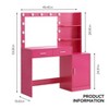 NicBex Makeup Vanity Desk with Mirror Dressing Table with Partitions with Cabinet Doors, 3 Level Dresser, 2 Large Drawer for Bedroom - 2 of 4