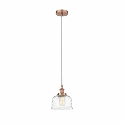 Bell - 1 Light Cord Hung Mini Pendant In Modern Style-9.5 Inches Tall and 8 Inches Wide