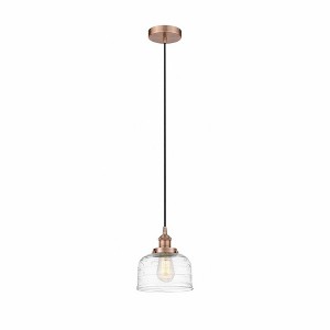 Bell - 1 Light Cord Hung Mini Pendant In Modern Style-9.5 Inches Tall and 8 Inches Wide - 1 of 1
