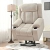 KTMBDW Power Lift Recliner Chair with Extended Footrest for Elderly People, Infinite Position, Cup Holders, Side Pockets - 2 of 4