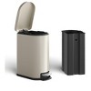 2.6 Gallon / 10 Liter Stainless Steel Bathroom Trash Can with Lid, Slim Waterproof Garbage Can for Bedroom - 4 of 4