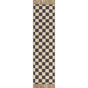 Nuloom Connie Checkered Wool/Jute Tasseled Indoor Area Rug - 1 of 4