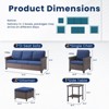 Buenhomino 5-Piece Wicker Sofa Set with Coffee Table, Outdoor Conversation Set with Cushions & Ottomans for Balcony or Garden - 3 of 4
