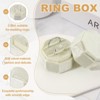 Unique Bargains Velvet Octagon Wedding Proposal Engagement 2 Slot Jewelry Storage Ring Box - 3 of 4