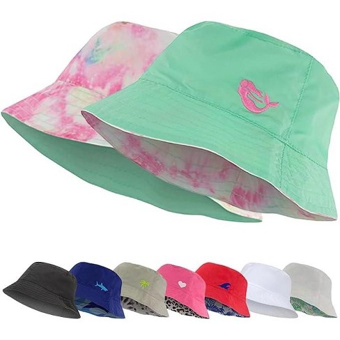 Addie & Tate Kids Reversible Bucket Hat For Girls & Boys, Packable Beach  Sun Bucket Hat For Kids Ages 7-14 Years (mint/tie Dye) : Target