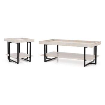 Grislare Coffee and End Table Set Antique White - HOMES: Inside + Out