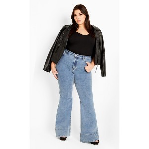 Women's Plus Size Harley Veronica Jean - light denim | CITY CHIC - 1 of 4
