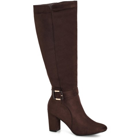 City Chic | Women's Plus Size Wide Fit Kourt Knee Boot - Choc Brown - 8w :  Target