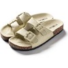 Roxoni Women Comfort Sandals Double Buckle Adjustable EVA Flat Slides Footbed Suede - 2 of 4