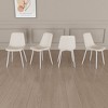 Dining Chairs Set of 4, Modern Accent Chairs, with Sturdy Black Metal Legs - 4 of 4