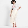 Women's Mid-Rise Linen Midi Wrap Skirt - Future Collective - 3 of 3