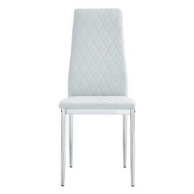 Infurnic Dining Chairs Modern Style Set of 6 Meeting Family Dining Needs, Metal Legs, Blending into Various Home Environments, Gray, 15"*15"*38.6"