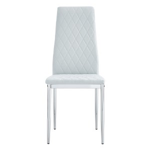 Infurnic Dining Chairs Modern Style Set of 6 Meeting Family Dining Needs, Metal Legs, Blending into Various Home Environments, Gray, 15"*15"*38.6" - 1 of 4