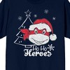 Teenage Mutant Ninja Turtles TMNT Holiday Ho Ho Heroes Women's Navy Blue Crew Neck Short Sleeve Tee - 2 of 3