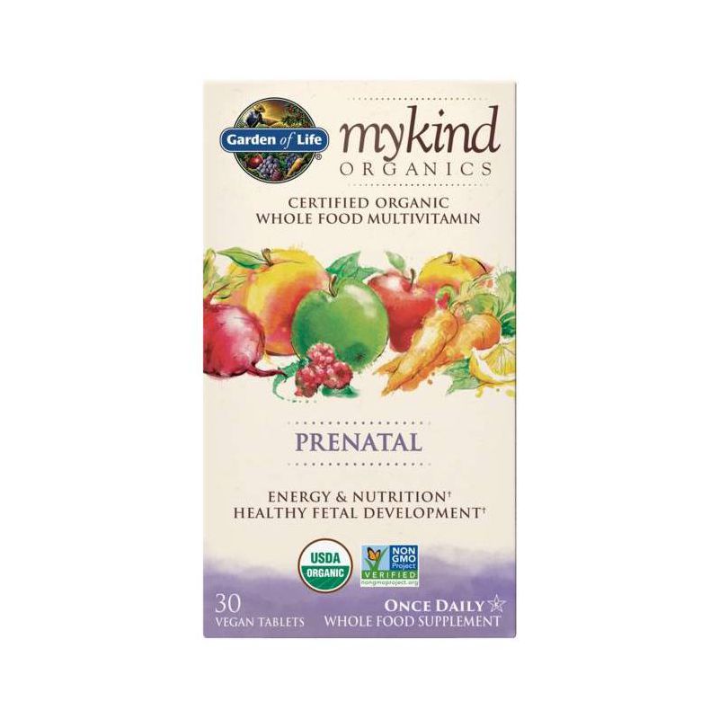 Garden of Life Organic Vegan Prenatal Daily Multivitamin Tablets - 30ct, 3 of 12