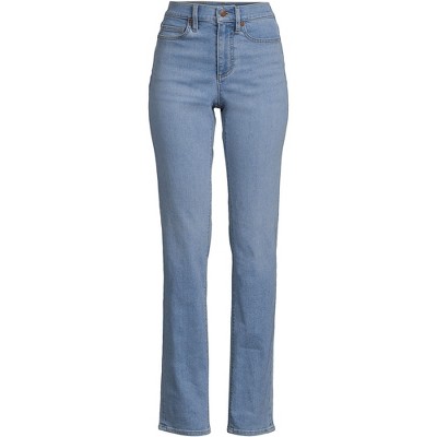 Lands' End Women's Recover High Rise Straight Leg Blue Jeans