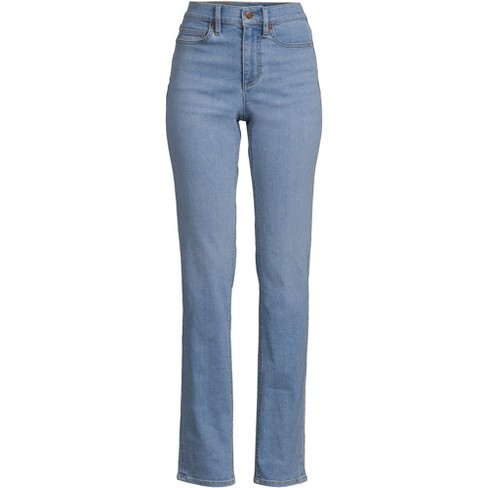 Indigo high-rise straight-leg jean